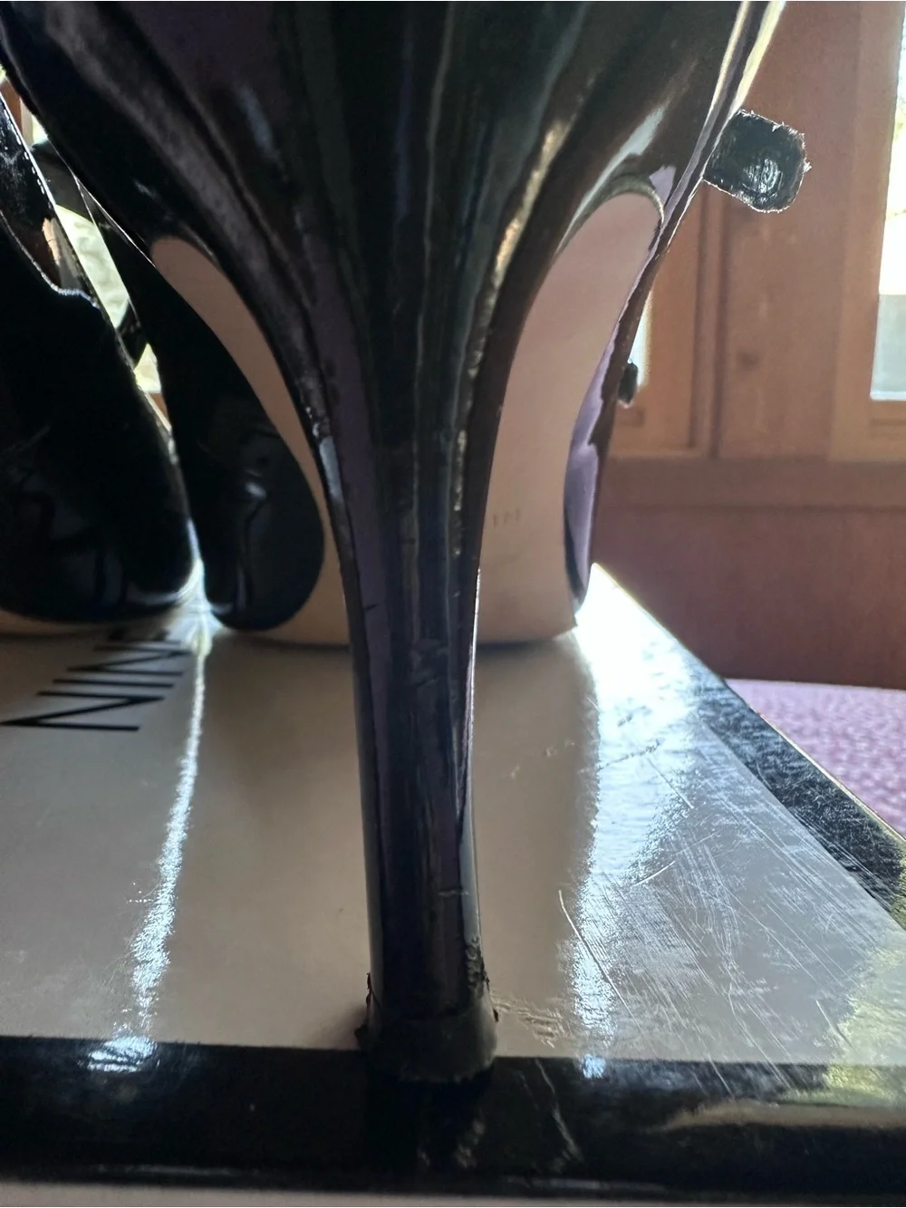 Nine West Black Patent Pointed-strap Pumps